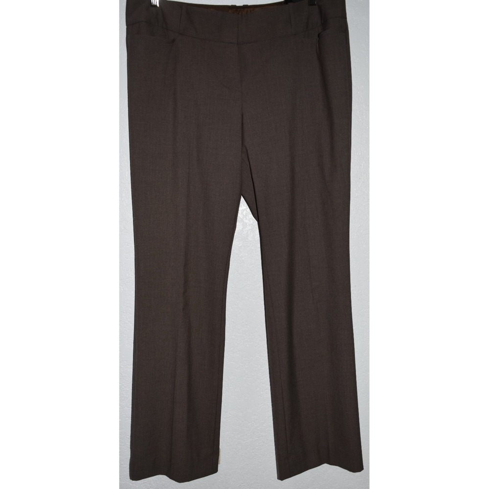 The‎ Limited Drew Fit 14 SHORT Dress Pants Brown Straight leg Stretch Career NEW